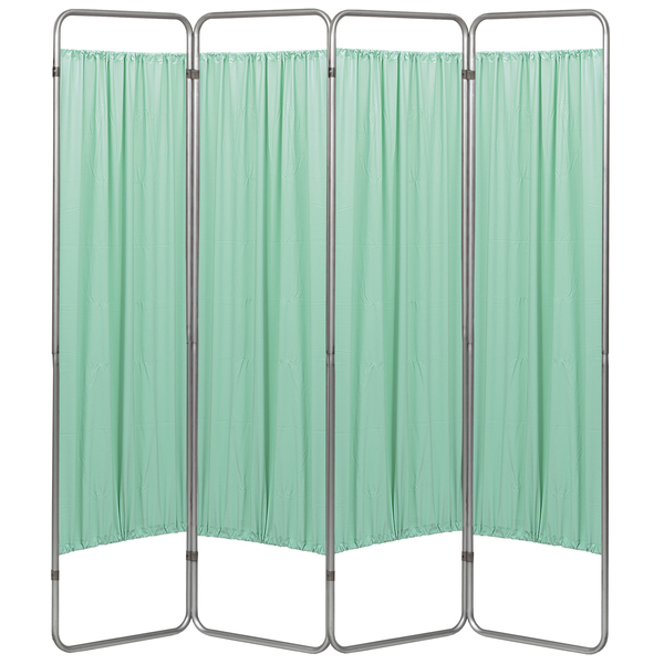Omnimed 4 Section Economy Privacy Screen with Vinyl Panels, Green 153094-15